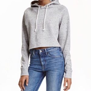 Light grey H&M cropped hoodie